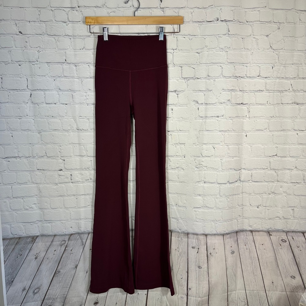 Lululemon Groove‎ Super High-Rise Flared Pants Burgundy Wine Nulu Yoga Leggings